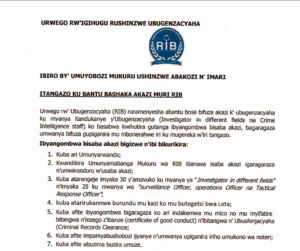 Amahirwe y'akazi muri RIB