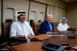 Emir wa Qatar yagiye gusuhuza Trump mu ndege ye iri gushyirwamo amavuta